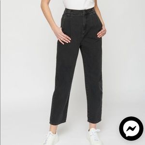 Ultra high waisted black jeans